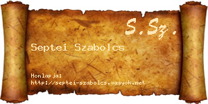 Septei Szabolcs névjegykártya