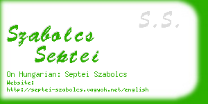 szabolcs septei business card
